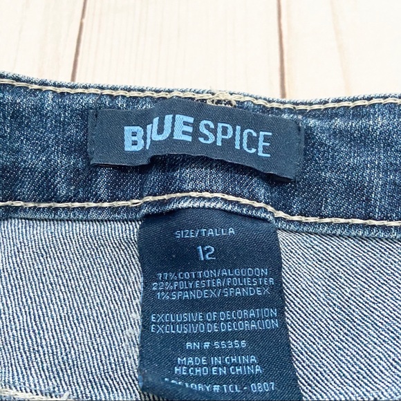 BLUE SPICE Floral Embroidered Skinny Jeans Size 12 - Picture 3 of 4